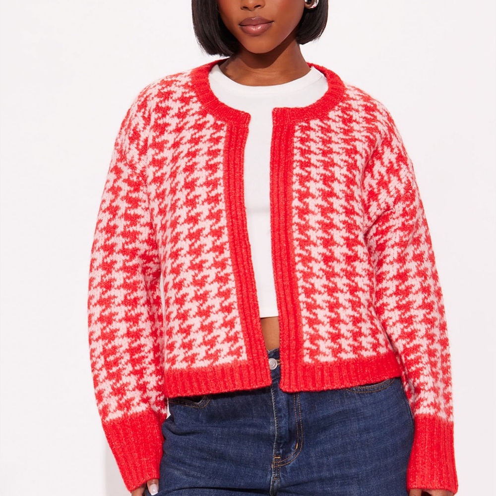 Houndstooth cardigan